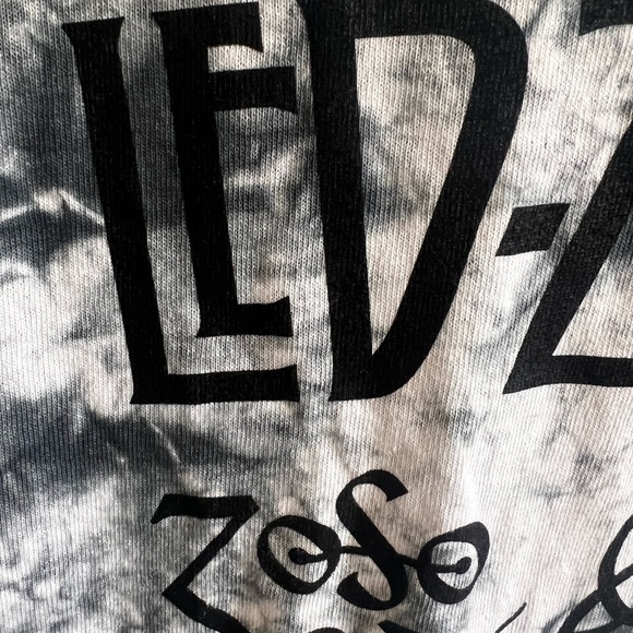 Led Zeppelin Tye Dye Tshirt, Grey & White, Medium - Picture 3 of 8